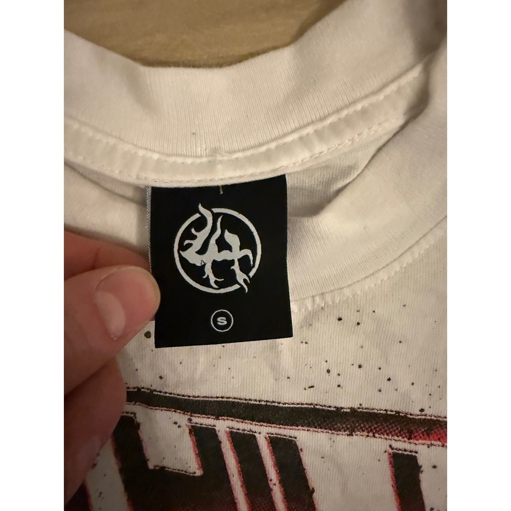 Lost Hills Sad Boy Graphic T-Shirt White Skull Brain Streetwear Mens Small USA - Picture 3 of 8
